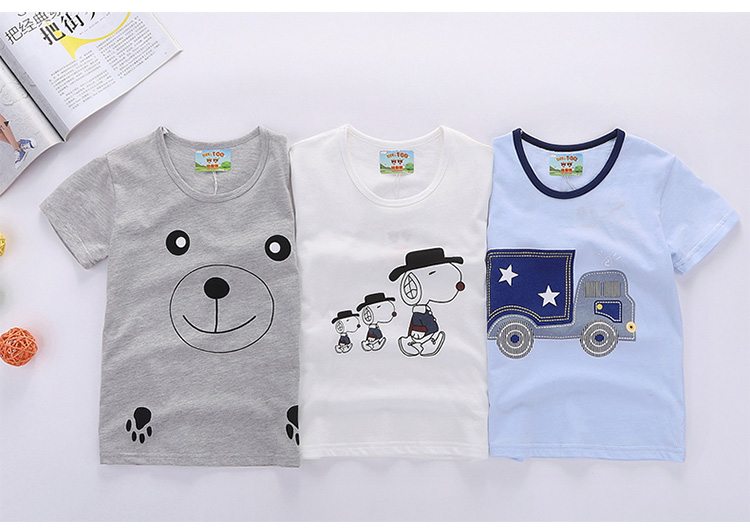 Bé trai và bé gái Quần áo trẻ sơ sinh cho bé gái Áo phông mùa hè cho bé tay áo ngắn tay áo nửa tay 1 cotton 2 áo 3 hè 4 tuổi quan ao tre em