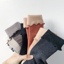 Fear of cold Martians Gospel autumn Winter socks Women Thickening Plus Suede Warm Snow Socks Agaric side Japanese Basket Socks