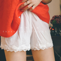 Breathable Lace Lace Anti-Walking Light Insurance Safety Pants Lady Summer Beating Underpants Silk can be worn outside wearing loose