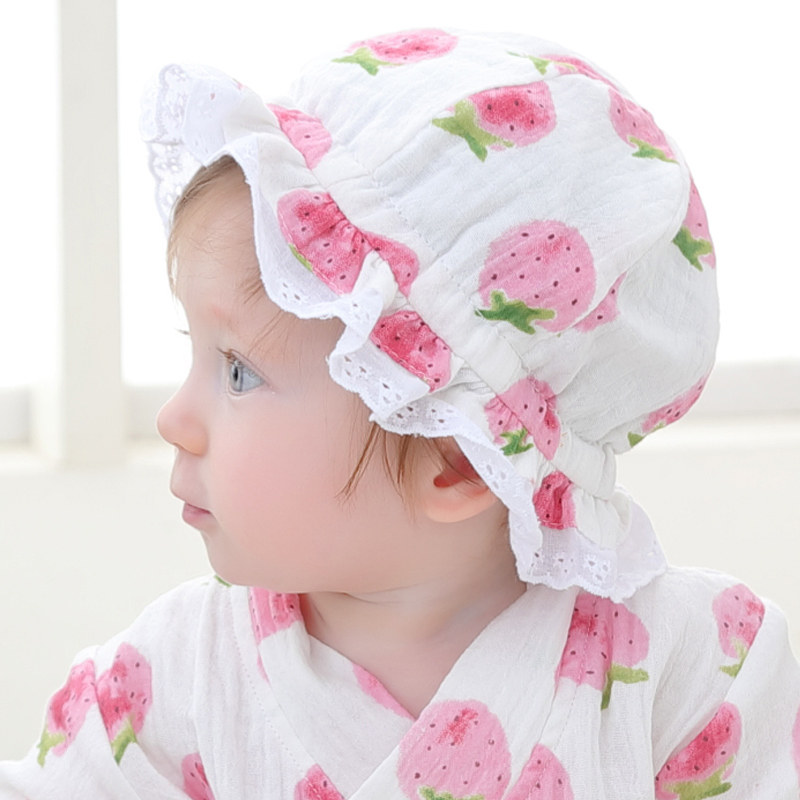 Baby hats Summer thin Baby Gauze Fisherman Hat Newborns Sunscreen Sunhat Sunhat Adorable Super Cute