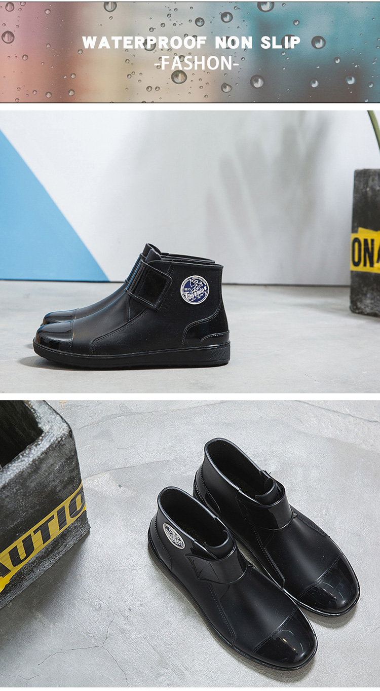 Giày cao gót chống mưa cho nam Giày cao cổ nam phiên bản mới của Hàn Quốc - Rainshoes giày bảo hộ siêu nhẹ chống nước