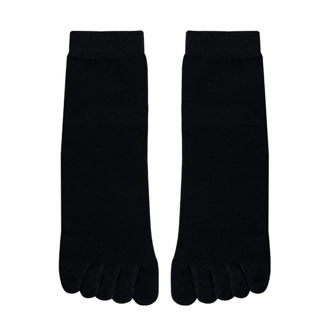 Spring, autumn and winter five-finger socks men's pure cotton deodorant mid-tube finger socks summer short tube toe socks 5-finger socks