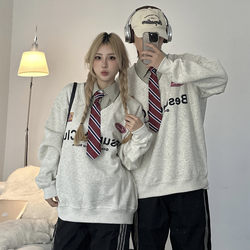 Couple Outfits 2025 New Autumn College Style Fake Two-Piece Sweatshirt High School Student Sports Meeting Opening Ceremony Student Class Uniform