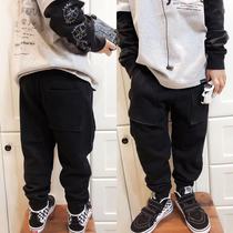 Spring Children Black Sports Pants Baby School Good Wearing Tightness Waist Long Pants Boy Girl Pants Girl Pants