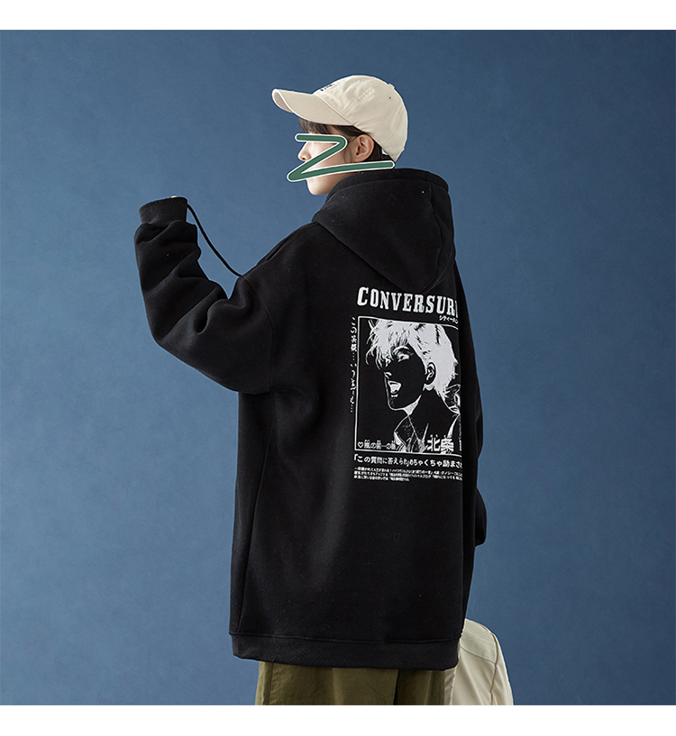 Autumn And Winter Unisex New Thick Sweater Loose Trend Top Hooded Jacket Autumn And Winter Unisex New Thick Sweater Loose Trend Top Hooded Jacket