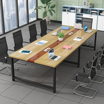 Office conference table long table work minimalist modern training table long bar table in talks conference room table and chairs combination