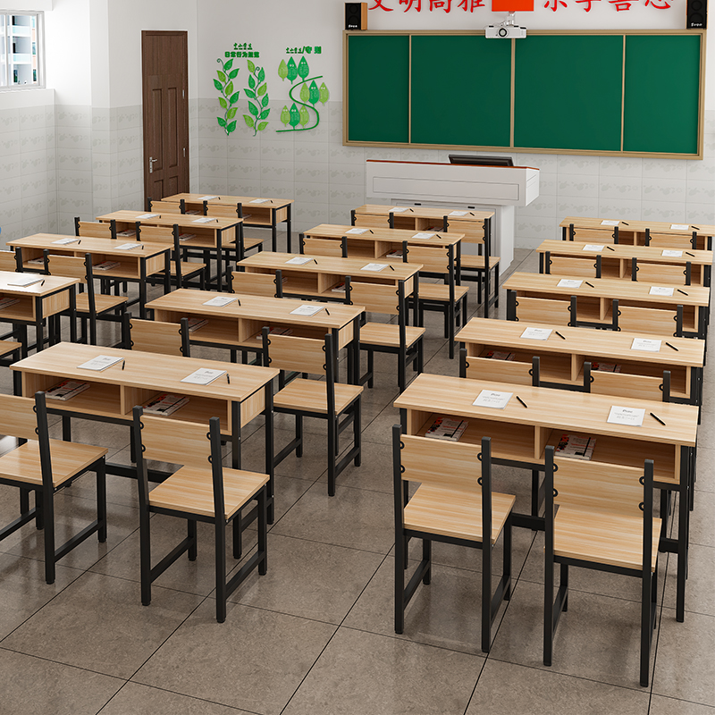 Primary School Students Class Table And Chairs Home Tutoring Class Double Table Study Table And Chairs Stool With Drawer Book Table Training Table