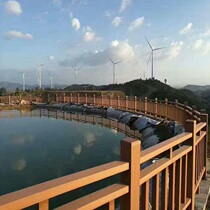 Outdoor plastic wood guardrail plastic wood floor park green plastic wood imitation wood handrail environmental protection material plastic wood fence fence