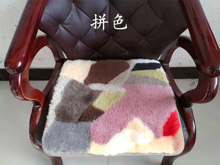 Len nguyên chất bọc ghế sofa phong cách châu Âu đệm mùa đông ghế trùm chống trượt da cừu ghế đệm hoa ăn ghế đệm đệm cho ghế gỗ