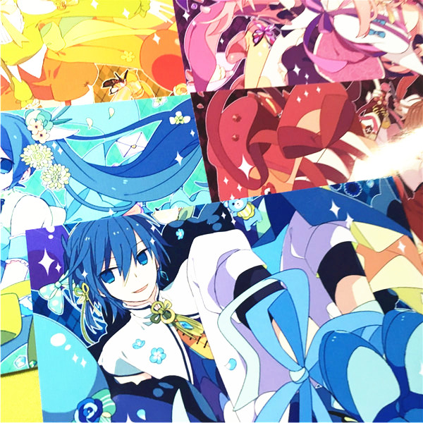 Anime anime Anime Nhật Bản xung quanh vocaloid / V home Bưu thiếp tương lai Hatsune đặt hàng trăm trong kho - Carton / Hoạt hình liên quan sticker mèo cute
