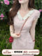 Qiqi Hengmang [Bow] Doll Collar Hollow Bow Cheongsam 2025 Summer New Sweet Style Dress