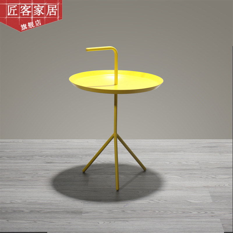 Modern Minimalist Iron Art Tea Table Nordic Round Tea Table Small Family Versatile Portable Side A Few Creative Round Coffee Table A Few