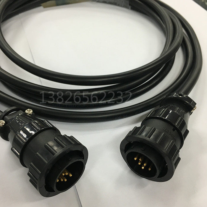 SMEMA 14-hole aviation plug with 6-pin male-to-male 3-meter cable