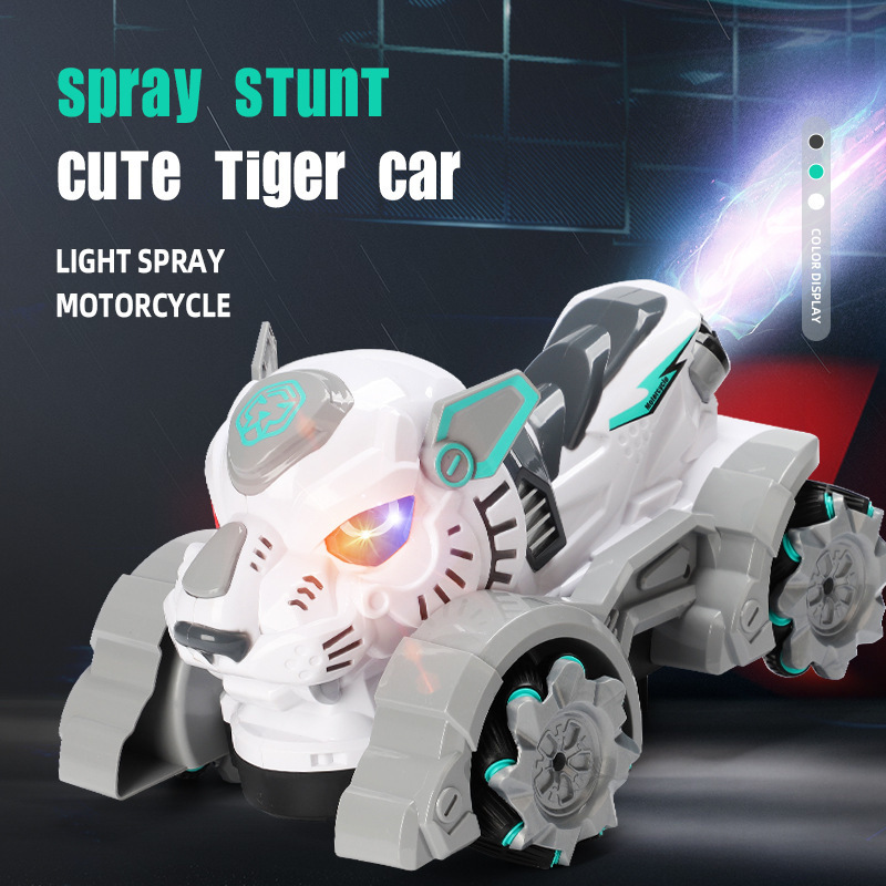 Cross-Border Tiger Drift Spray Racing Car with Music and Lights, High-Speed 2.4g Remote Control Children's Electric Toy Car