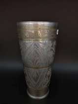 Western European antique wine glass cup hand carved slightly deformed