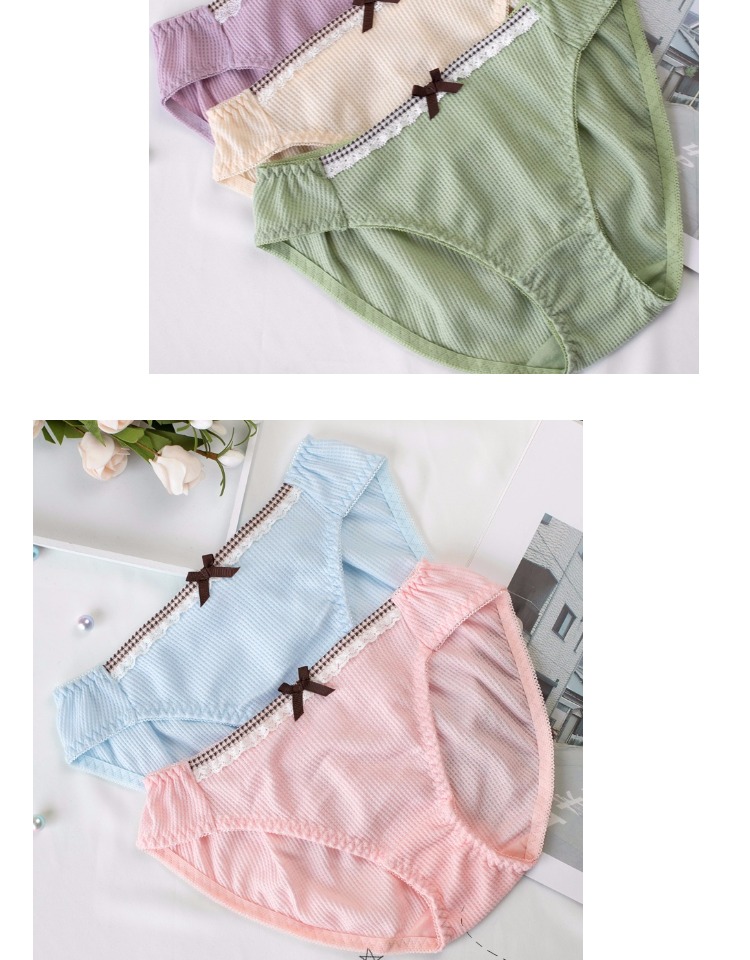 Cô gái dễ thương Đồ lót cotton Nhật Bản thắt lưng thấp túi hip mac màu thoáng khí nhỏ tươi sinh viên tam giác các loại quần lót nam