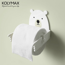 Animal decoration roll paper holder ins Nordic wash face roll paper towel creative storage rack cartoon tissue box moisture proof and mildew proof