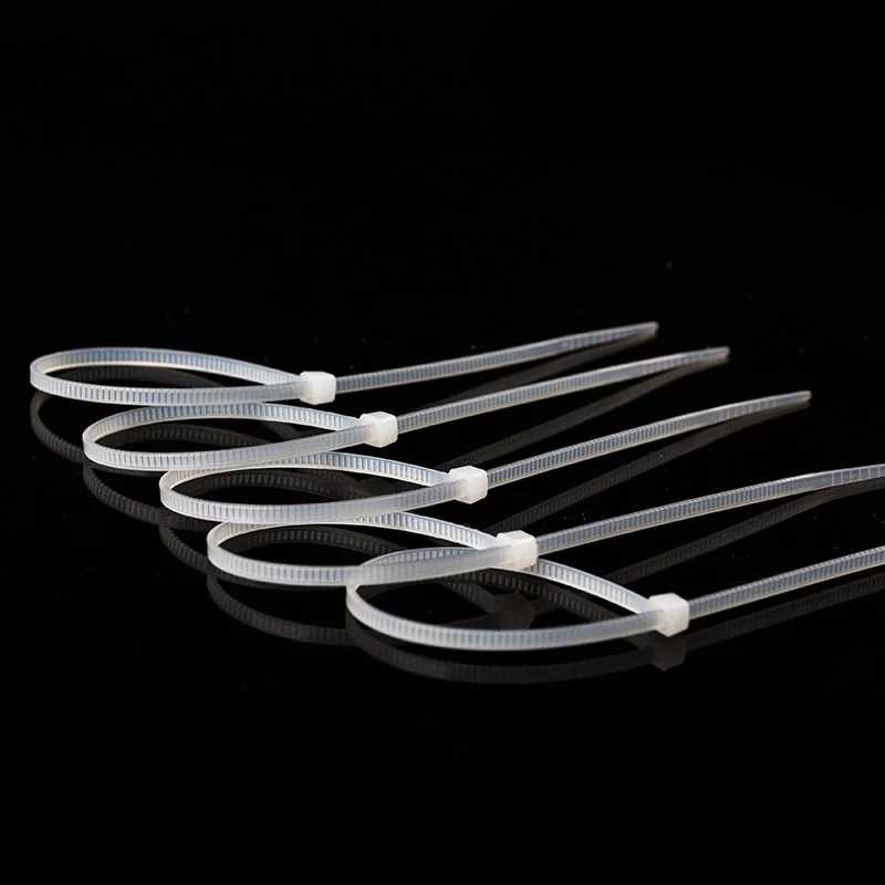 Powerful white plastic buckle Zmouth with 4 * 150mm wire strapping with Le dead dog Self-locked nylon tie