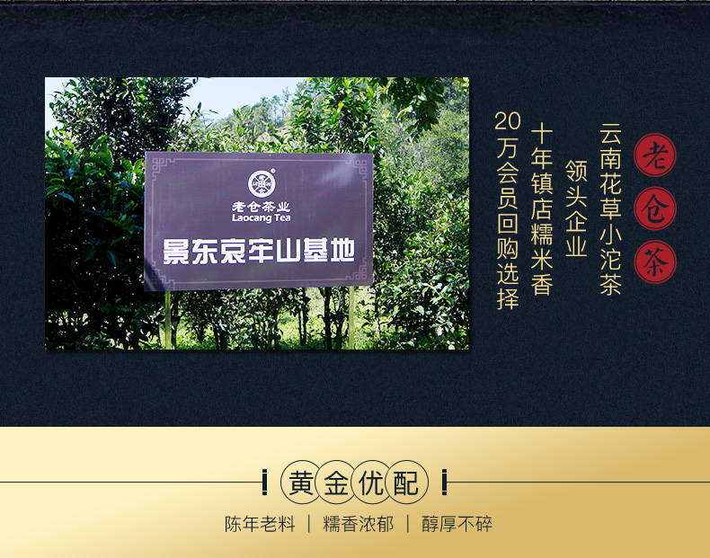 老仓 4年陈料 糯米香普洱茶 云南迷你小沱茶 500g 图2