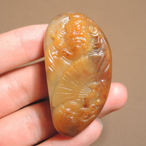 I lost money in dialect Hetian jade wear grade old mature Tanghe material red yellow Qin white jade seed material Zhongkui pendant pendant h7