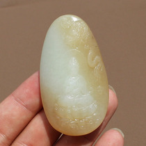 Browse the screen Dialect Hetian Jade Boutique Grade Xinjiang Qiemo Sugar White Jade Pursuing All Living Beings Avalokitesvara Pendant N