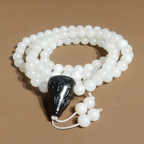 Stunned Dialect Hetian Jade Boutique Collection Xinjiang Unstructured Mutton Fat White Jade Seed Material 6mm Bracelet Necklace X6