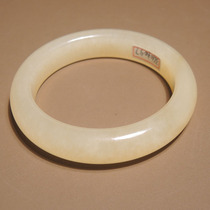 Italian good dialect brand Hetian jade wearable grade and old pit material honey color inner diameter card 57mm bracelet h4