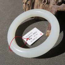 Hot-selling dialect brand features Hetian jade boutique Qinghai material delicate mutton fat white jade card 55mm formal bracelet w1