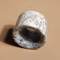 Rare dialect quality Hetian jade wearing giant leak Qinghai Yiniugou Osmanthus Cake inner diameter 22mm ring w2