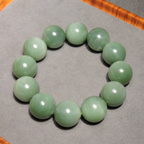 Rare dialect Hetian jade boutique collection grade Russian jasper pink green with cats eye card 20mm bracelet bracelet R9