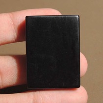 Big action dialect quality Hetian jade delicate and oily dark as ink jade Ping An Wu Shi brand pendant S2