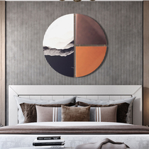 Light luxury living room sofa background wall decorative painting Three-dimensional mountain shadow circular creative hanging painting modern crystal porcelain porch mural