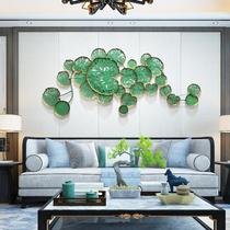 Chinese wrought iron wall decoration wall hanging lotus hanging ornaments living room entrance wall decoration creative TV background wall decoration