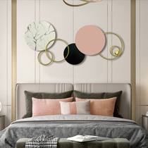 Light luxury wall hanging decoration living room bedside background wall wrought iron wall decoration creative porch three-dimensional round decoration pendant