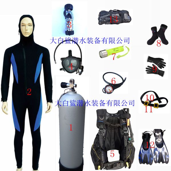 Diving Equipment Full Diving Equipment Diving Kit Full Face Mask 12L Aluminum Alloy Diving Bottle Diving Supplies