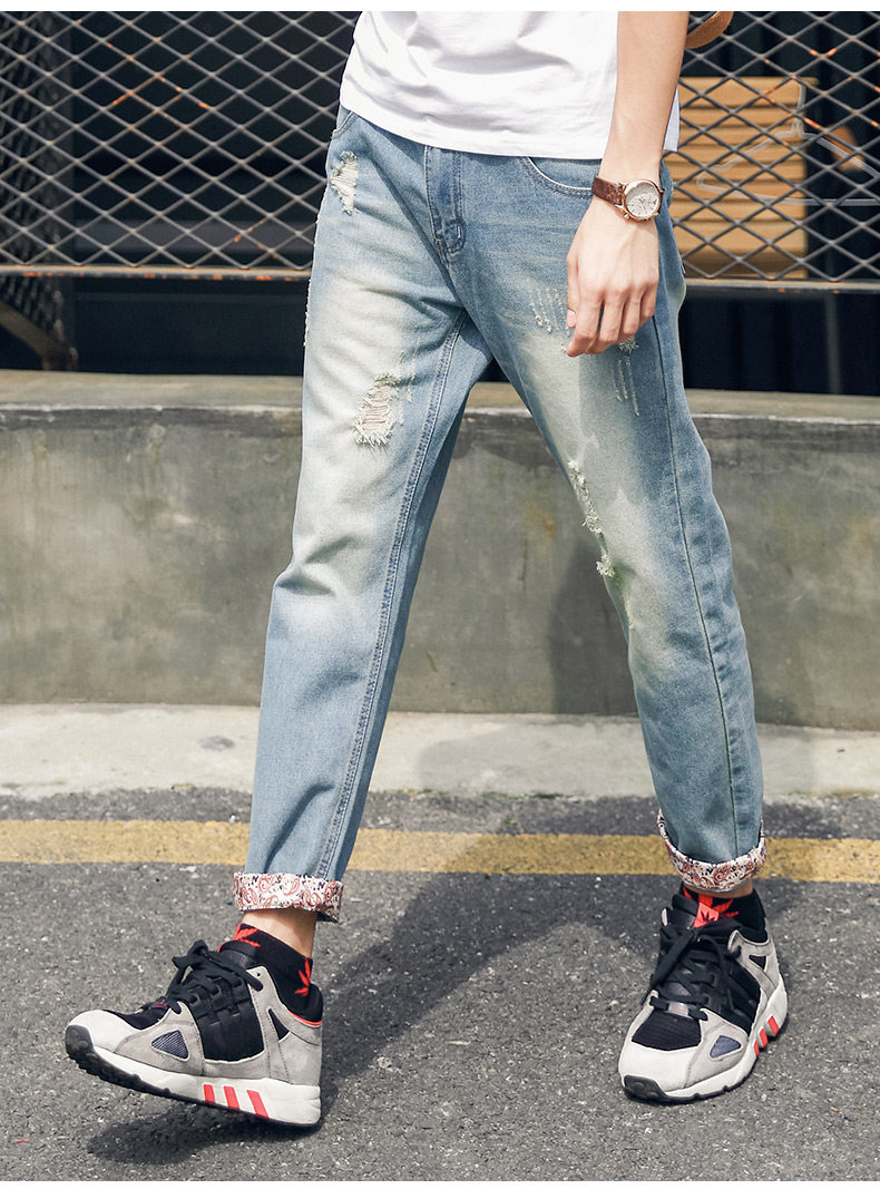 Jeans pour jeunesse droite en vrac MIXSQUARE en coton pour été - Ref 1464881 Image 17