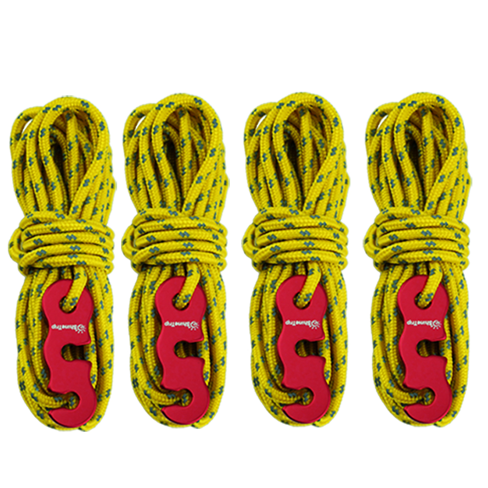 Tent accessories Thick aluminum alloy adjustment buckle windproof rope. Sky Curtain Pull Rope. Tent rope outdoor spare rope