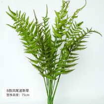 Simulation plants fake plants green plants indoor and outdoor decorative plastic fake green plants