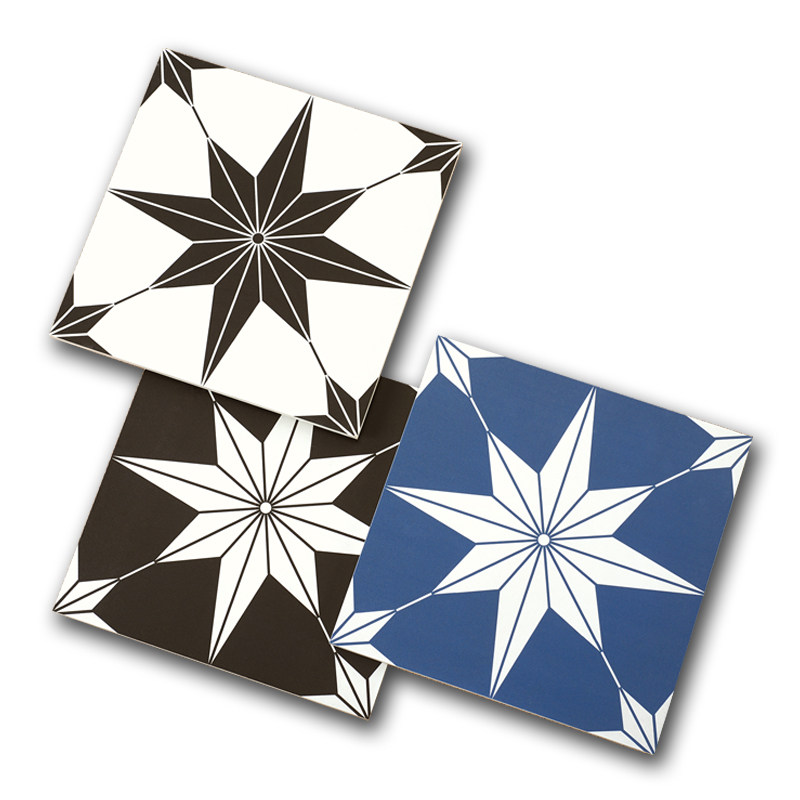 Nordic black and white tile 300 net red tile Dining room Kitchen antique brick Balcony powder room tile parquet brick