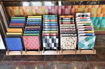 Mosaic tile kitchen sanitary balcony 300 Net red Nordic peacock feather fan-shaped brick milk tea shop background wall