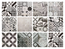 Nordic art black white tile antique brick living room floor tile 600 cafe tile industrial wall tile