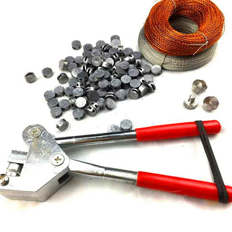 Lead seal disposable water meter seal double wire wire copper seal line anti - theft lead - seal lead - clamp three copper wire