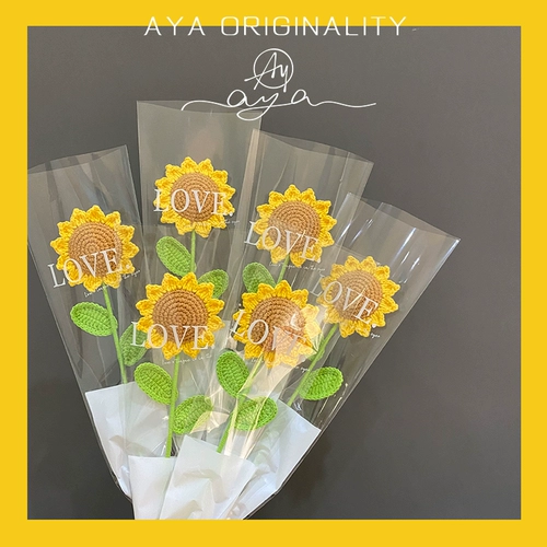 Плетеный крючок для вязания ручной работы, набор материалов для друга для влюбленных, подсолнух, розы, «сделай сам», подарок на день рождения