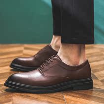 Leather Shoes Mens Winter Leather Dress Derby Shoes Mens Shoes 2022 New Fashion Retro Trend Casual Shoes Men