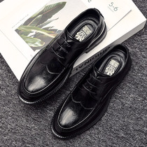 Casual leather shoes mens winter new casual British style all-match fashion mens shoes business formal brogue shoes men