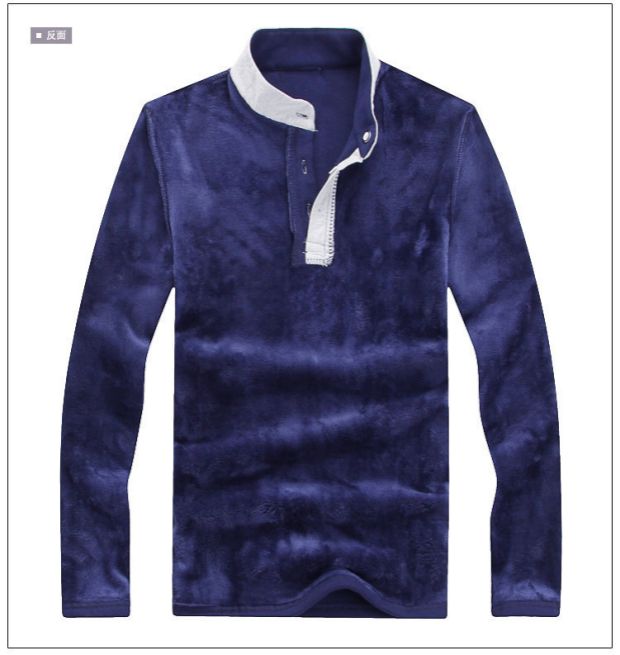 Mùa đông thanh niên nam mỏng cộng với nhung dày ấm trắng đồ lót đứng cổ áo cotton cơ thể mùa thu áo khoác mặc áo thun dài tay đẹp