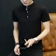 2018 mới đẹp trai quần áo ngắn nam áo thun ngắn tay 丅 桖 cotton mùa hè nửa tay nửa nam 	áo thun nam body