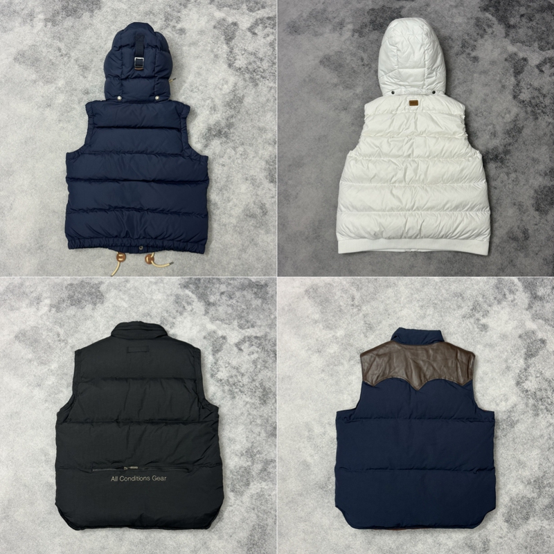 Japanese Vintage Outdoor Sports Ski down Vest, Unisex Thickened Casual Short Warm Goose down Vest