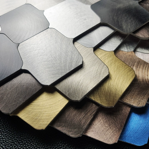 Самоклеющаяся металлическая мозаика на стену из нержавеющей стали, популярно в интернете