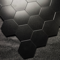 Black and white mosaic tile wall sticker background wall Nordic white black white white brick self-adhesive hexagonal hexagon
